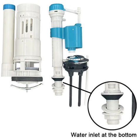 Válvula de flotador universal para inodoro con mecanismo de descarga de doble descarga, fácil instalación para tanques de inodoro. (1/5)