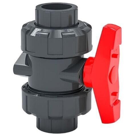 Válvula de doble unión, válvula de bola, válvula de bola SPH, válvula de bola de PVC de 20 mm de diámetro (1/3)