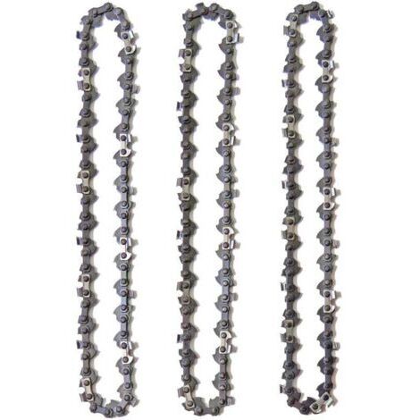Cadenas Memkey para motosierras de pértiga (paquete de 3) para barra de 25 cm (10"), 40 eslabones de arrastre, bajo retroceso, compatibles con Black & Decker, Ryobi y otras marcas. (1/5)