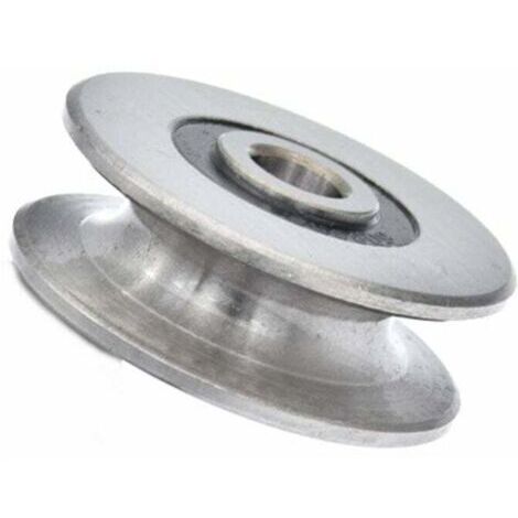 Polea de acero inoxidable con rodamiento de bolas y ranura en U de 8 mm de profundidad, polea metálica de 250 kg para guía de elevación, diámetro interior (40 x 13 mm) (1/4)