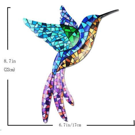 Décoration Murale en Métal pour Colibris, Décoration de Sculpture Murale Extérieure en Métal pour Clôture de Jardin, Arrière-cour, Terrasse, Chambre, salon. 3 Pièces de Décoration (1/5)