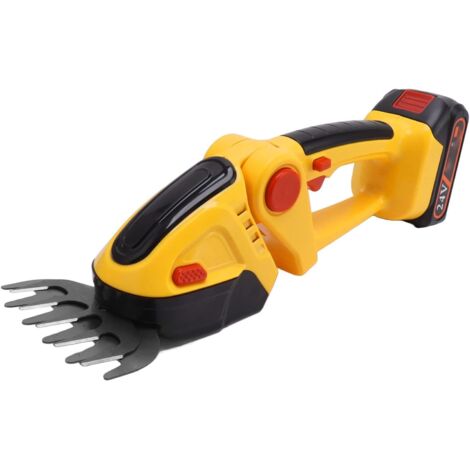 Cisailles à Gazon sans Fil, ABS SK5 Steel 110-240V Mini Taille-haie à Piles sans Fil 2 Outils en 1 pour Pelouse (Prise UE) (1/5)