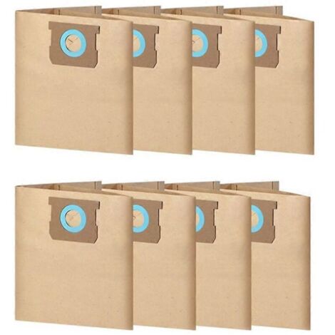 Lot de 8 sacs DXVA19-4104 pour aspirateur eau et poussière DEWALT de 5 à 8 gallons, sacs jetables pour aspirateur d'atelier, sac de collecte de poussière (1/5)