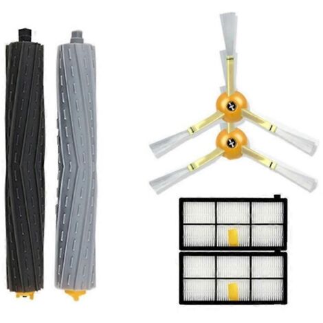 Brosse principale, filtres HEPA et brosses latérales pour aspirateur robot iRobot Roomba séries 976, 960, 980, 870, 880 et 900 - Pièces détachées (1/5)
