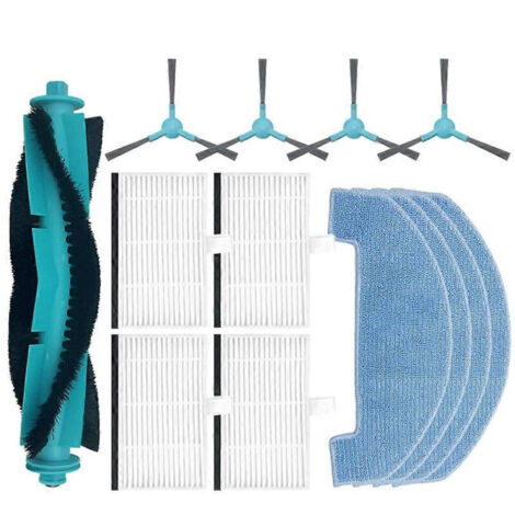 Pour Dreame Mova Trouver E10, E20 Pro Plus / Ultenic D10, T10 Lite Series : Filtre de brosse latérale principale et lingette de nettoyage (1/5)