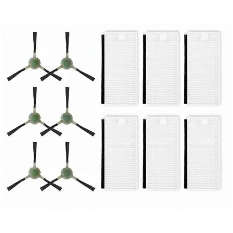Pièces détachées pour aspirateurs robots Lefant M201, U180 / OKP Life K8 / MyGenie H20 Wifi : brosse latérale et filtre HEPA. (1/5)