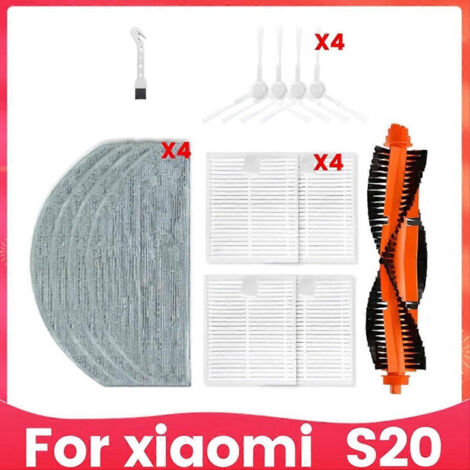 Accessoires pour aspirateur robot Xiaomi S20 : pièces de rechange, brosse principale, filtre HEPA, serpillière. (1/5)