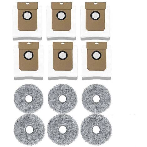Accessoires pour balai Cecotec Conga 11090 : élimine 99 % des bactéries, chiffon de nettoyage, sac à poussière. (1/5)