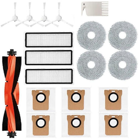 Accessoires pour aspirateur robot Xiaomi X20+ / X20 Plus : brosse principale, brosse latérale, filtre, sac à poussière, pièces de rechange d'origine (1/5)