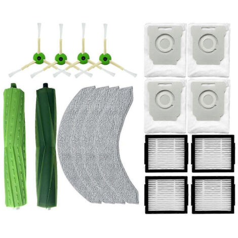 Accessoires pour iRobot Roomba Combo 10 Max : brosse latérale principale, filtre HEPA, lingettes nettoyantes, sac à poussière (1/5)
