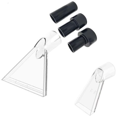 Tête d'aspirateur transparente pour tapis : avec adaptateurs de 2-1/2 pouces, 1-7/8 pouces et 1-1/4 pouces, adaptée au nettoyage des tapis et des tissus d'ameublement. (1/5)