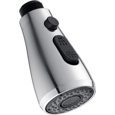 Pommeau de robinet de cuisine, 3 modes, pommeau de douche de rechange, avec bouton pause, chromé, G1/2 pouce (1/5)
