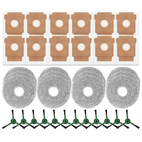 Pièces détachées pour aspirateur iRobot Roomba Plus 405 Combo / 505 Combo : brosse latérale, chiffon de nettoyage, sac à poussière et accessoires (1/5)