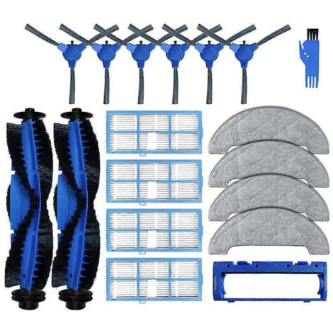 Pièces détachées pour aspirateur robot Proscenic 850T / 850P : brosse latérale, filtre HEPA, chiffon de nettoyage (1/5)