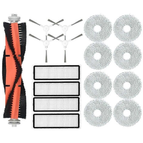 Accessoires pour aspirateur robot Xiaomi S10+ / S10 Plus : brosse principale, filtre HEPA, chiffon de nettoyage, pièces de rechange (1/5)