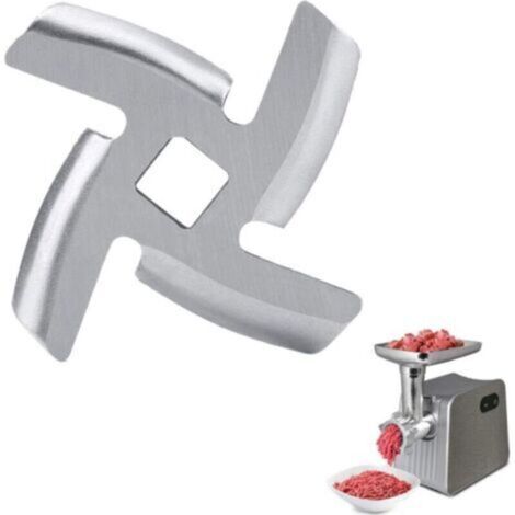 Lame de Hachoir, Lames pour Hachoir à Viande, Couteau pour Hachoir à Viande, Lame de Hachoir en Acier Inoxydable, Rechange de Remplacement pour Couteau en Croix de Hachoir à Viande Professionnel (1/4)