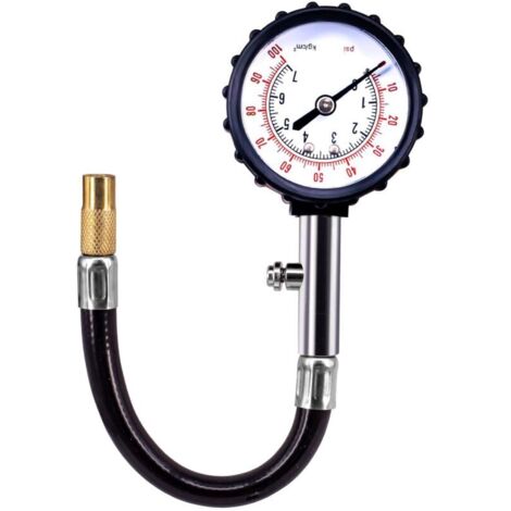 Haute Précision Portable Pneu Manomètre Long Tube Manomètre Pour Voiture Moto à Décharge (1/5)