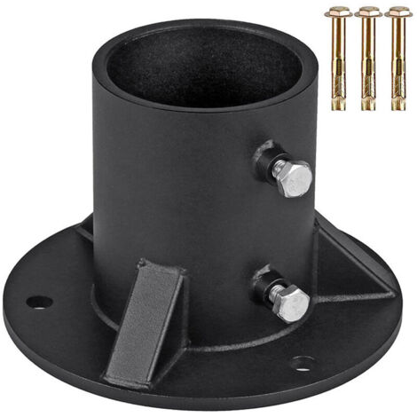 Base de poteau de 52 mm, base de montage robuste pour boîte aux lettres, poteau de fixation pour échelle de piscine, support de poteau de balustrade en métal, support de poteau de balustrade