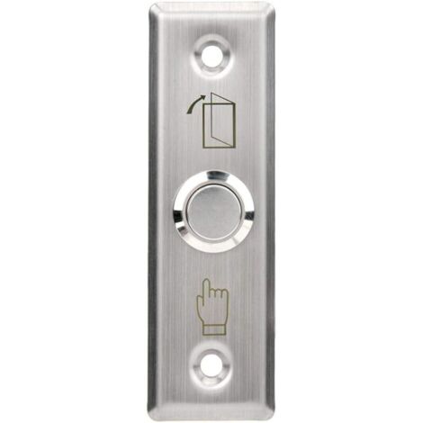 Bouton de Sortie Poussoir de Porteen Acier Inoxydable,Rond Bouton Poussoir Interrupteur,Porte Commutateur Electrique de Contrôle d'Accès Cadre de Porte Creux (1/4)