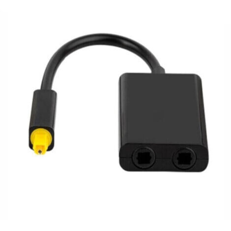 1pc Répartiteur de fibre optique noir, séparateur audio numérique à fibre optique à double port connecte facilement plusieurs composants(Noir) (1/4)