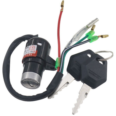 Pièces détachées pour motos : verrou de contact Jialing CD/JH70, antivol de direction assistée, cylindre de verrouillage en plastique, contacteur d’allumage (1/5)