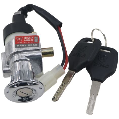 Accessoires de verrouillage pour trottinette électrique de pédicure, interrupteur d'allumage trois-en-un BBK, verrouillage simple du siège, verrouillage intégré, dents externes. (1/5)