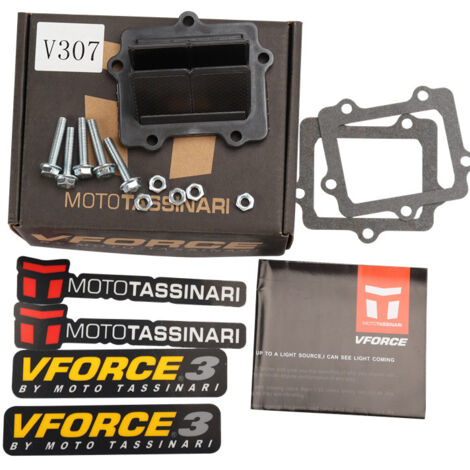 La soupape à clapets V-Force3 Motorcycle V307A est adaptée aux modèles RM250, YZ250 et YZ250X de 1997 à 2009. (1/5)