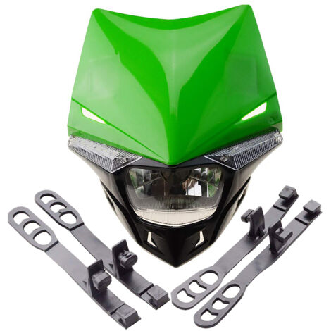Blocs optiques de phares modifiés verts pour véhicules tout-terrain Yamaha, Kawasaki, KTM, Husvana et autres (universels) (1/5)