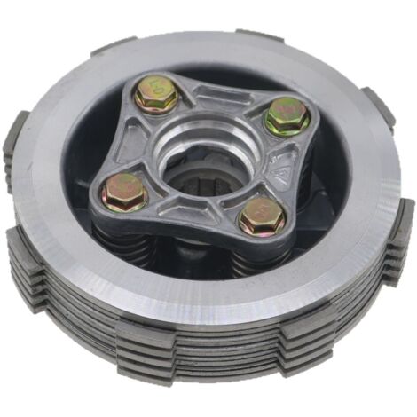 Pièces de moteur pour motos et tricycles : ensemble d'embrayage CG à 4 piliers et 5 disques, tambour d'embrayage trempé à petits trous (1/5)