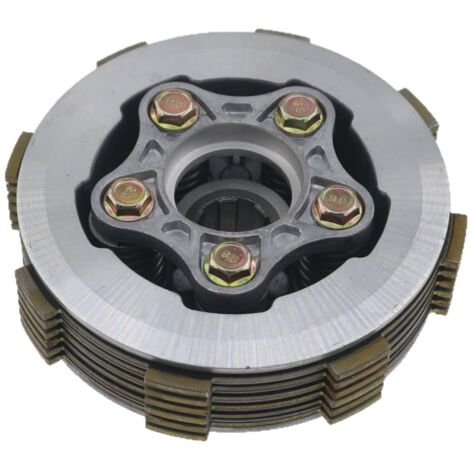 Pièces de moteur pour motos et tricycles : ensemble d'embrayage CG à 5 piliers et 6 disques, tambour d'embrayage élargi à grand trou (1/5)