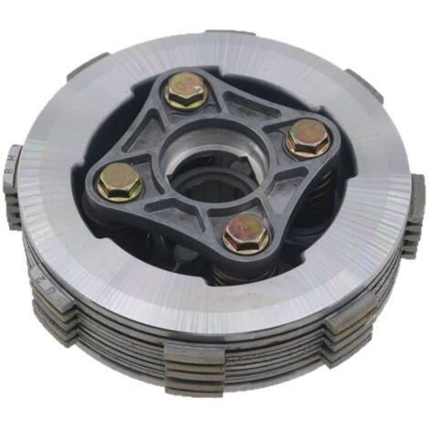 Pièces de moteur pour motos et tricycles : ensemble d'embrayage CG à 4 piliers et 5 disques, tambour d'embrayage à petit trou élargi (1/5)