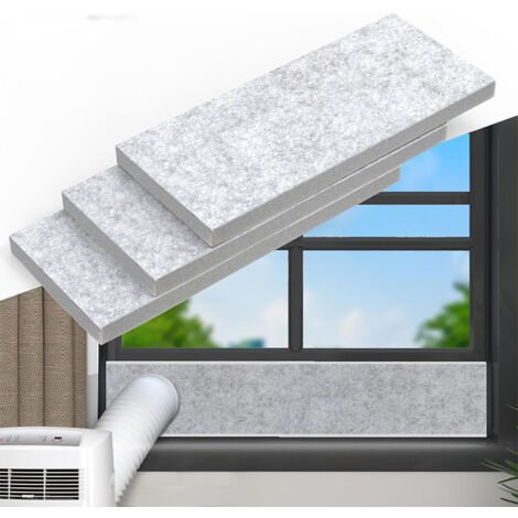 Plaque d'étanchéité réglable pour fenêtre de climatiseur – Panneau isolant en mousse – Étanchéité pour climatiseurs portables – Accessoire technique – Acocinas