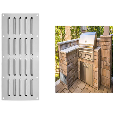 Panneau de ventilation décoratif en acier inoxydable pour kang en briques et en pierres (lit de briques chauffé) et panneaux de ventilation pour cuisines extérieures. (1/5)