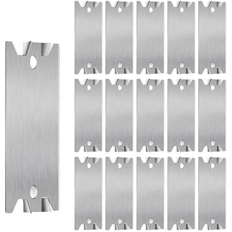 Montants en bois robustes, plaques de protection pour câbles et fils, protections métalliques pour conduits et câblage, adaptés aux montants en bois. (1/5)