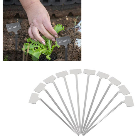 Étiquettes pour plantes en acier inoxydable 304, marqueurs de plantes de jardin étanches, étiquettes réutilisables pour pépinière (1/5)