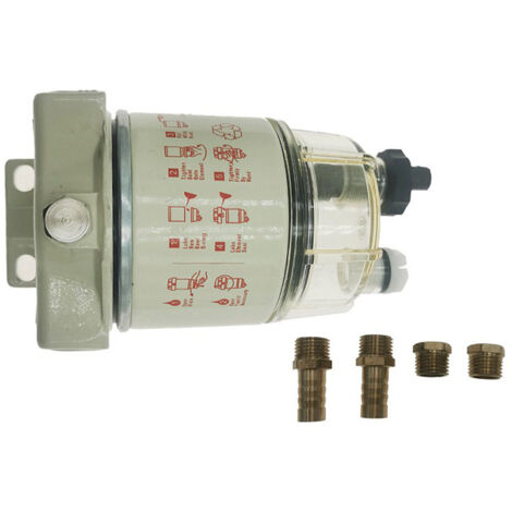 Ensemble séparateur huile-eau R12P adapté aux vedettes rapides, aux pétroliers et aux petits moteurs diesel. Filtres disponibles en stock. (1/5)