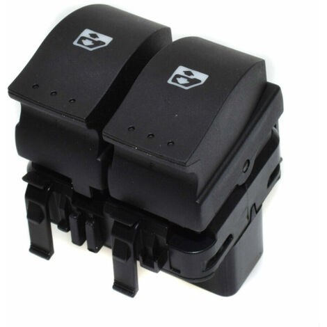 Interrupteur double à 10 broches pour lève-vitre automobile, fond noir, référence Renault OE8200315034 (1/5)