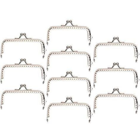 Sachet carré lisse de 8,5 cm avec un demi-trou à l'extrémité, 10 pièces en or et argent. (1/5)