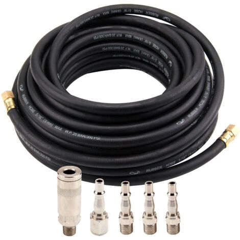 Tuyau de compresseur d'air de 1/4 pouce, tuyau d'air de 15 m, tube de 9,5 mm (1/5)
