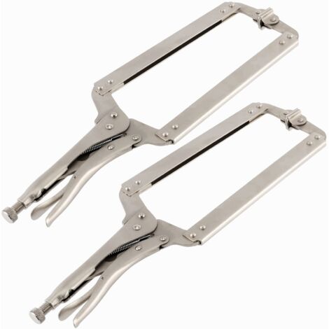 Lot de 2 pinces en C robustes de 45,7 cm (18 pouces), outil multifonctionnel pour le travail du bois, la fixation et le soudage. (1/5)