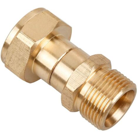 Raccord rapide rotatif pour tuyau haute pression 3000 PSI, connecteur métrique M22 14 mm (1/5)