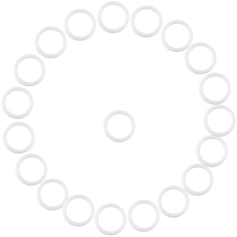 Attache-tétine bébé avec anneau en O, sûre et durable, en silicone de qualité alimentaire, diamètre intérieur blanc 2,5 cm. (1/5)