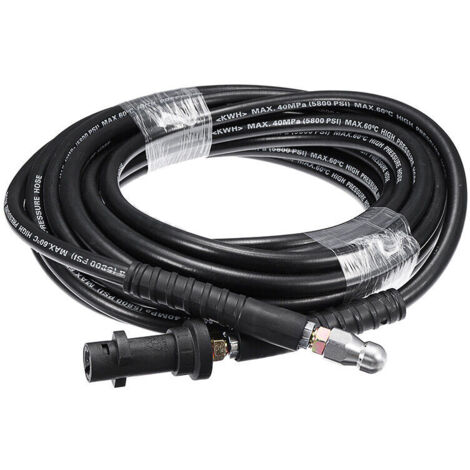 Tuyau d'arrosage de 10 m pour lavage de voiture, pression 5800 PSI, tuyau de nettoyage haute pression 40 MPa, tuyau d'évacuation, buse de nettoyage des égouts (1/5)