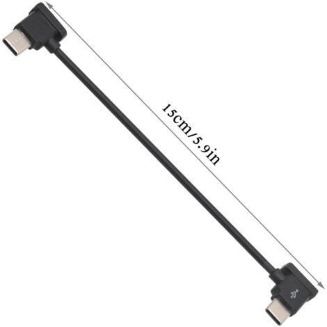 Adaptateur Type-C vers Type-C pour DJI Mavic Air 2 Mini 2 et autres radiocommandes, câble de 15 cm pour la connexion aux téléphones portables. (1/5)