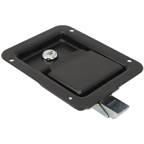 Accessoires pour caravane : serrure plate encastrée 140 x 108 mm avec deux clés, carrosserie de caravane (1/5)