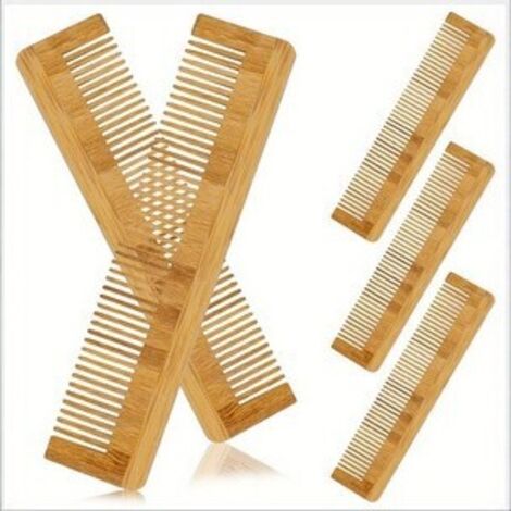 Emballage en papier kraft écologique non peint pour hôtel, peigne en bambou, peigne en bois, entièrement naturel, épais (une pièce) (1/5)