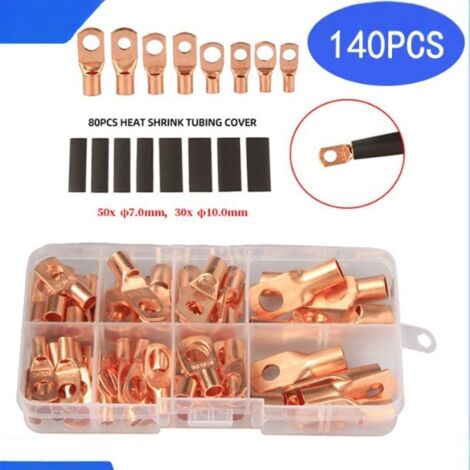 Kit de 140 connecteurs nus à souder pour batterie SC, avec bornes en fil de cuivre enroulées (1/5)