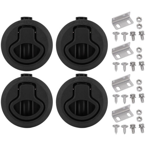 loquet plat pour camping-car marin, verrou à anneau de traction rond intégré, quincaillerie pour armoires de bateau (1/5)