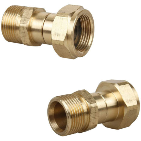Raccord rapide rotatif pour tuyau haute pression 3000 PSI, connecteur métrique M22 14 mm (1/5)