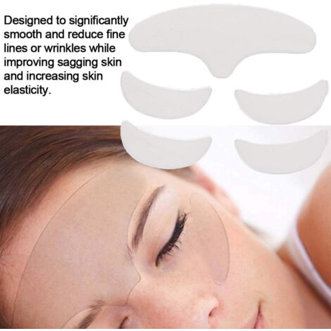 Patchs anti-rides en silicone pour les yeux et le visage, auto-adhésifs, réutilisables, lot de 5, patchs raffermissants pour les hanches et le cou, patchs pour les yeux et patchs pour les seins. (1/5)